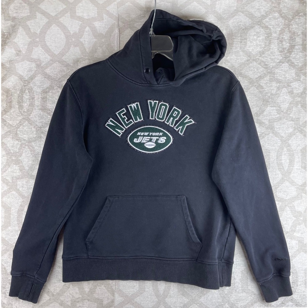 Pro Standard New York Jets XS Black Chenille Patch NFL Hoodie Cotton Blend